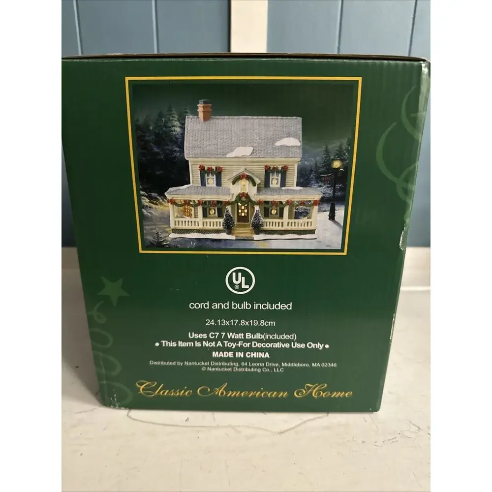 Classic American Home Accents Holiday Porcelain Christmas Village *read‎